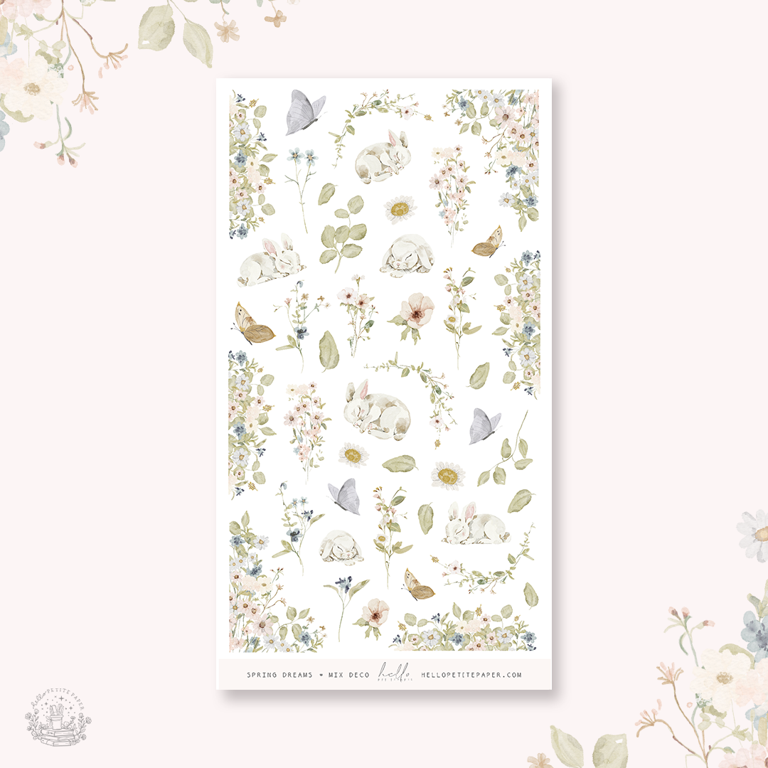 Spring Dreams - MIX deco, planner stickers