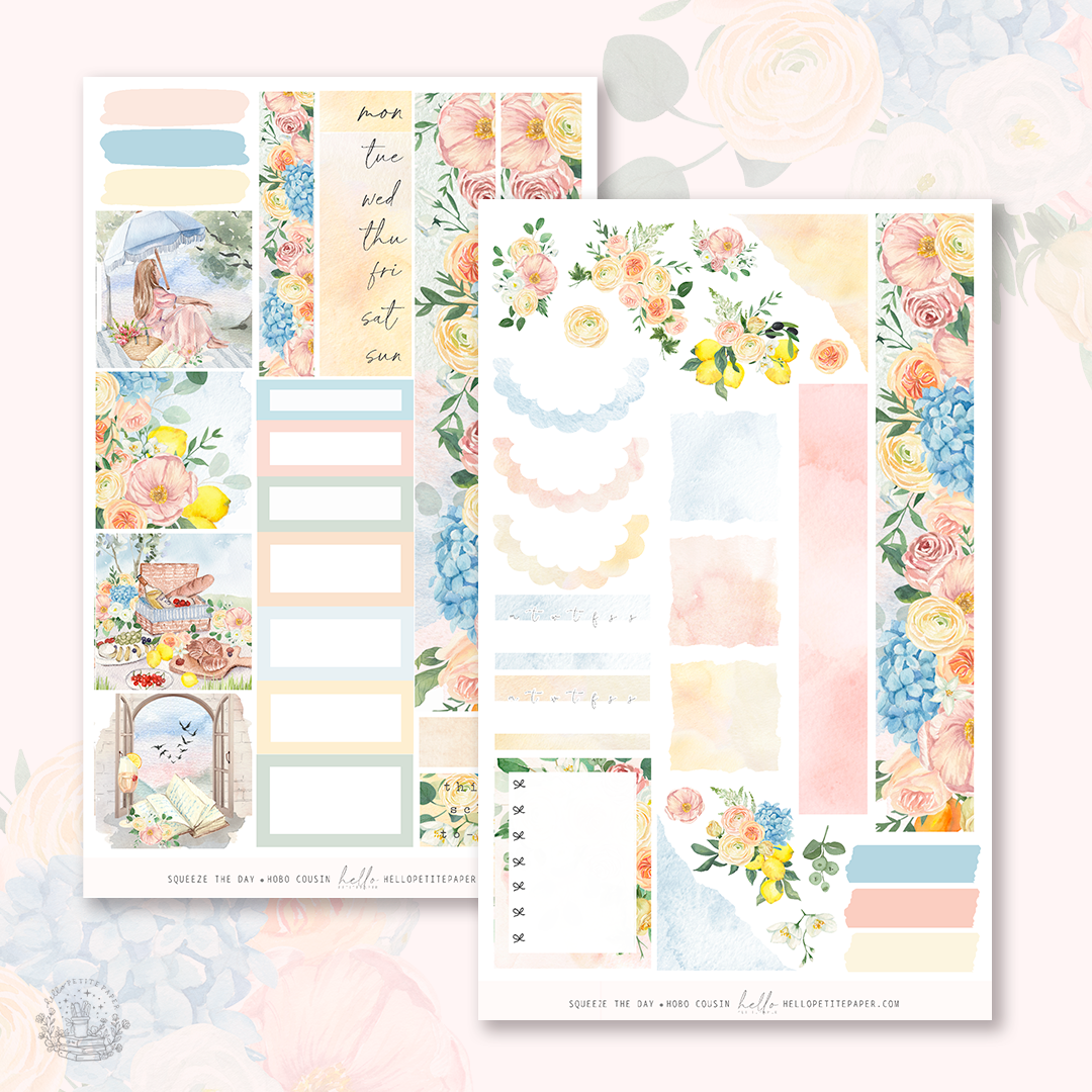 Squeeze the day  -  Hobonichi Cousin Sticker Kit