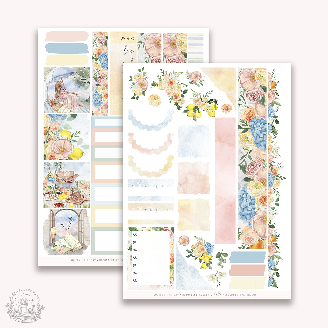 Squeeze the day  -  Hobonichi Cousin Sticker Kit