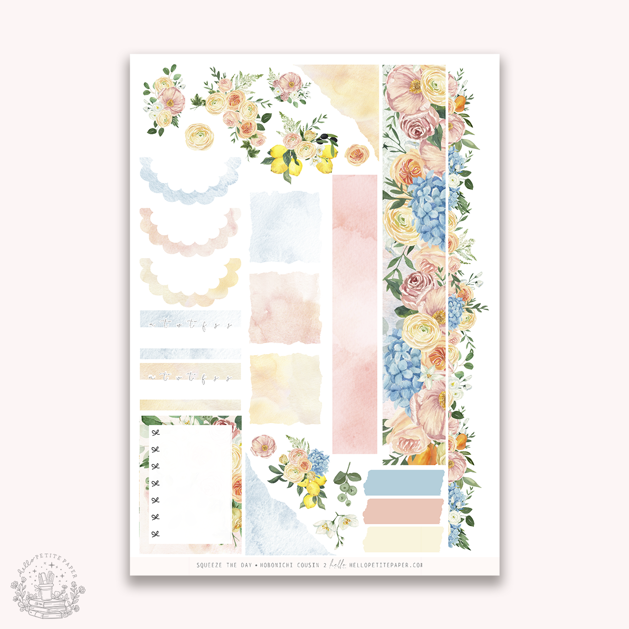 Squeeze the day  -  Hobonichi Cousin Sticker Kit