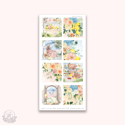 Squeeze the day - Hobonichi cousin boxes stickers