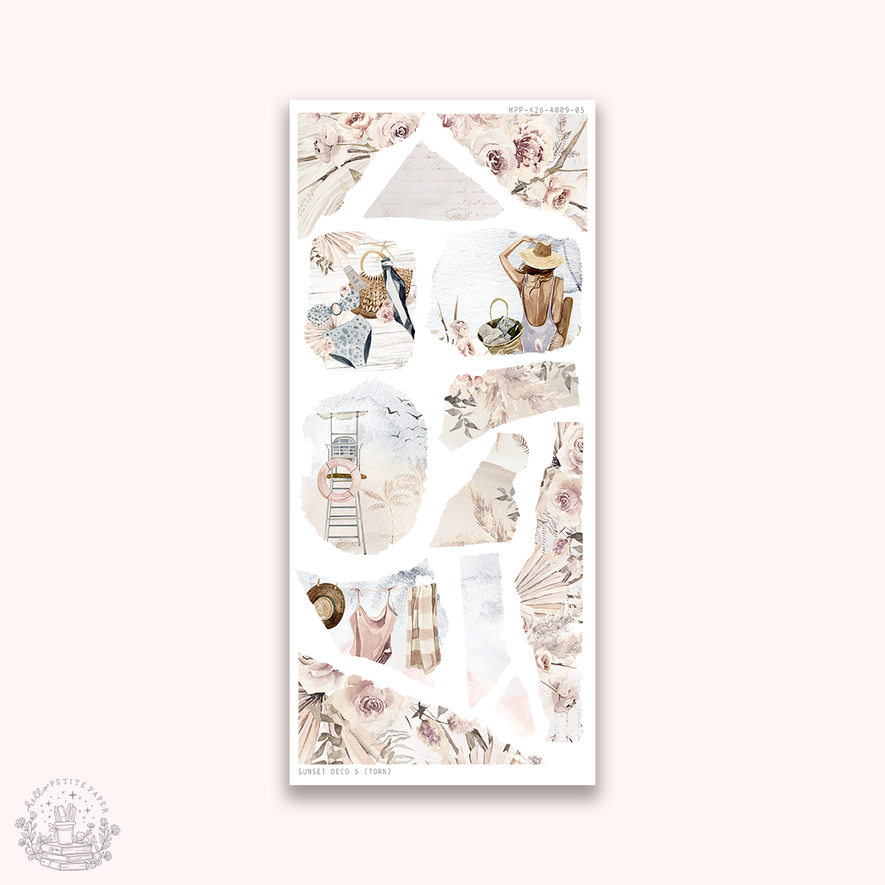 Sunset - Deco stickers 5 (torn papers)