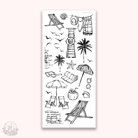Sunset - Deco stickers 6 (foil)
