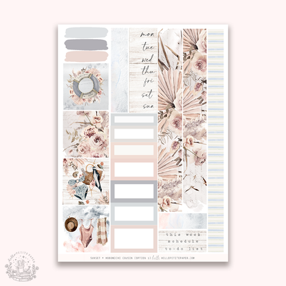 Sunset -  Hobonichi Cousin Sticker Kit