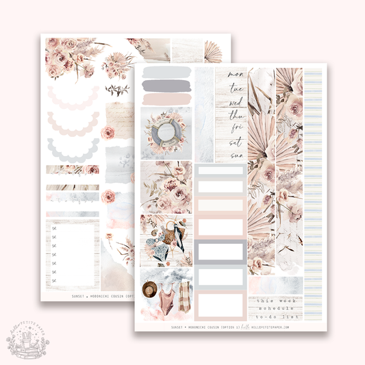 Sunset -  Hobonichi Cousin Sticker Kit