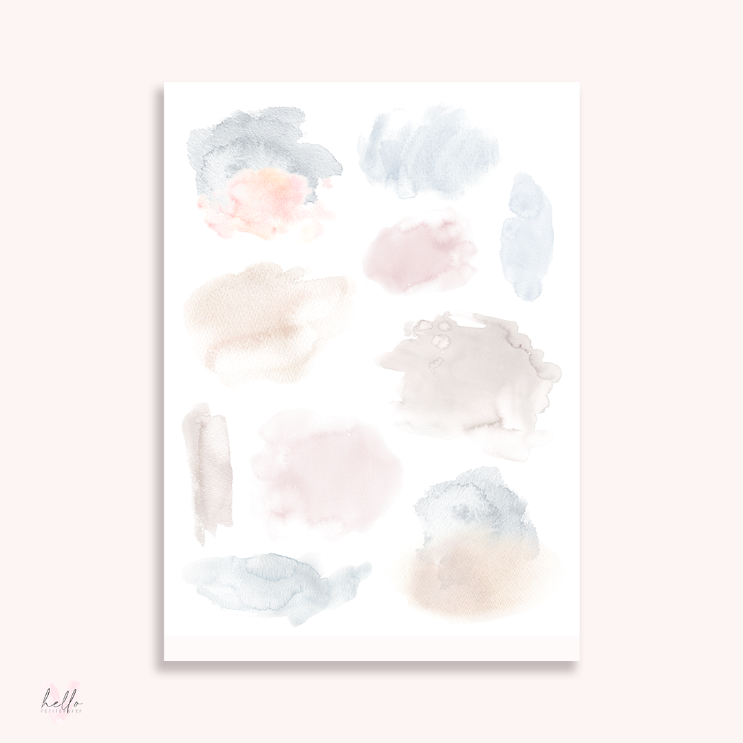 Sunset - Large Watercolor Swatches