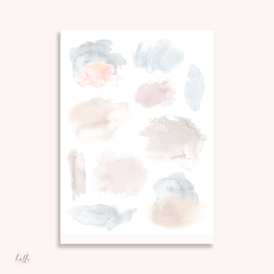 Sunset - Large Watercolor Swatches