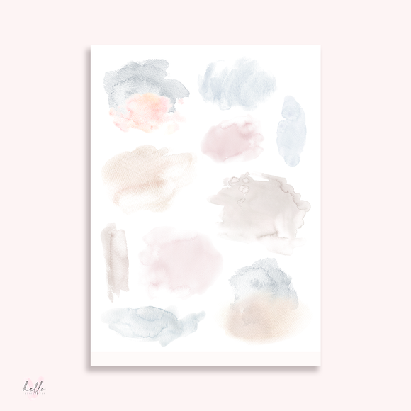 Sunset - Large Watercolor Swatches