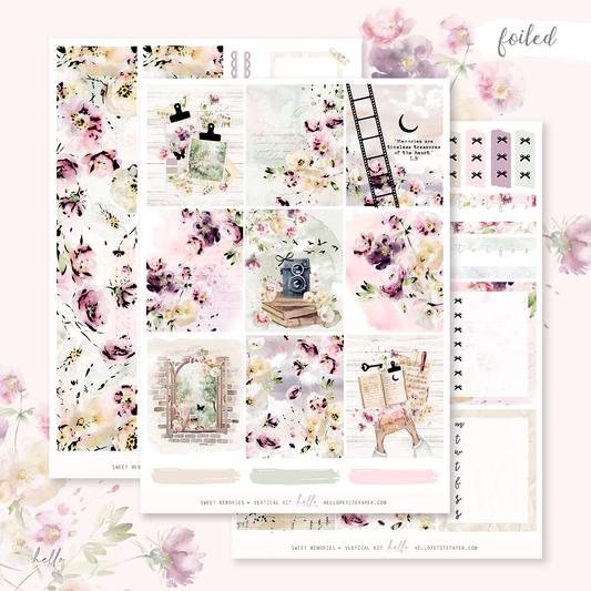 Sweet Memories  - FOILED KIT - premium matte paper sticker kit