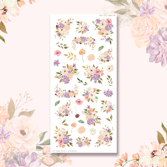 Tea time  - Deco stickers 1 (florals)