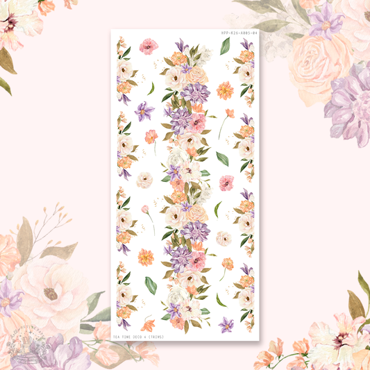 Tea time - Deco stickers 4 (floral trims)