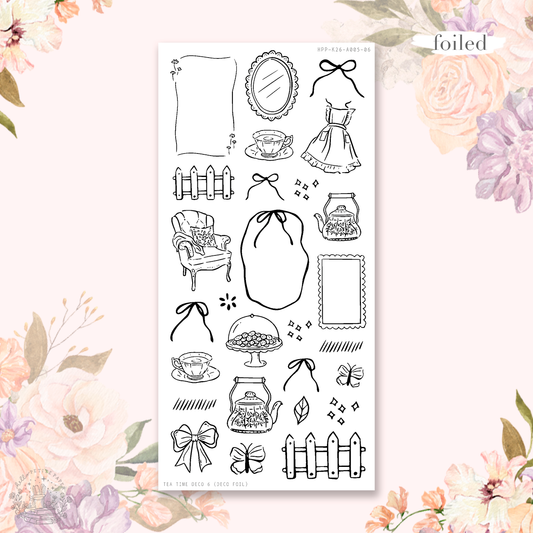 Tea time  - Deco stickers 6 (FOILED deco)