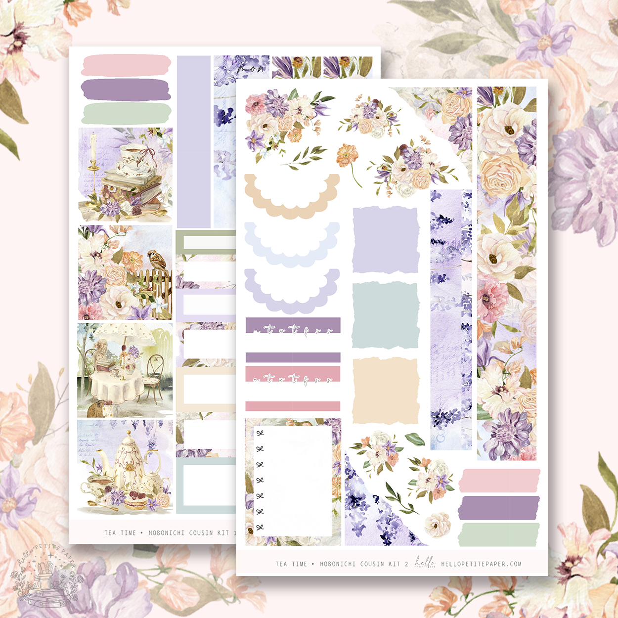 Tea time -  Hobonichi Cousin Sticker Kit