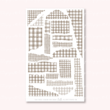 Torn papers - Journaling stickers (FALL Gingham)