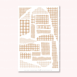 Torn papers - Journaling stickers (FALL Gingham)