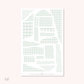 Torn papers - Journaling stickers (PASTEL Gingham)