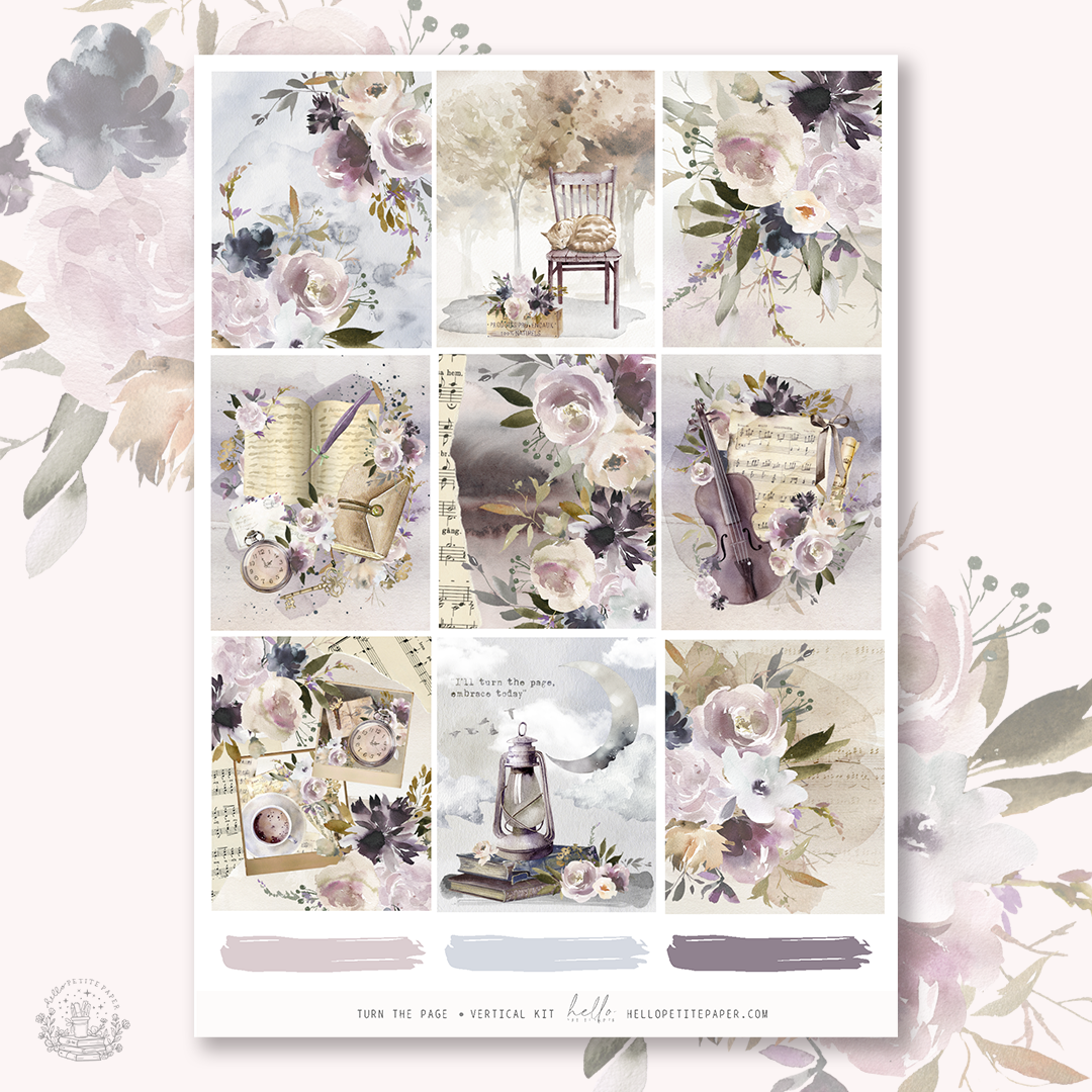 Printable stickers - Turn the page sticker kit