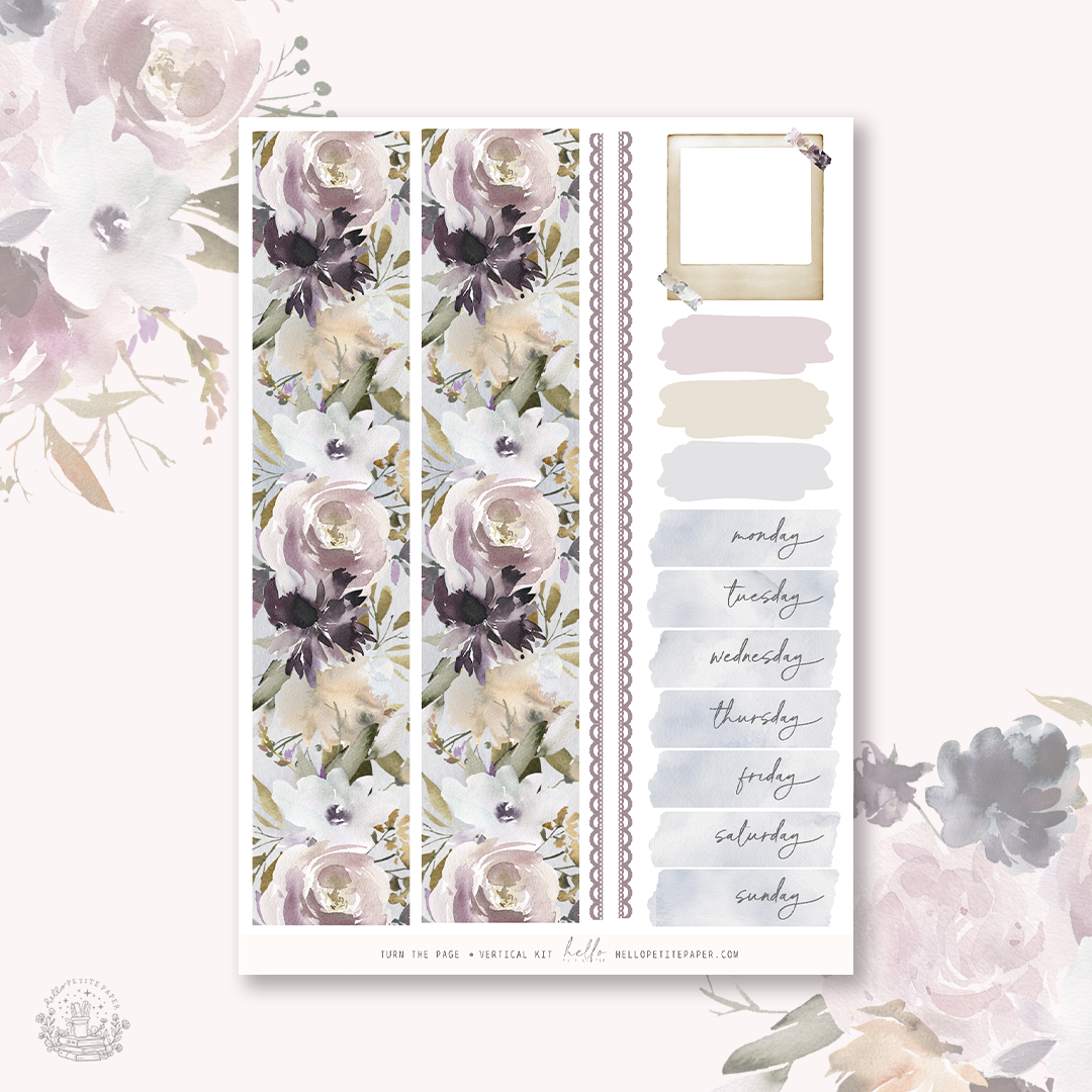 Printable stickers - Turn the page sticker kit