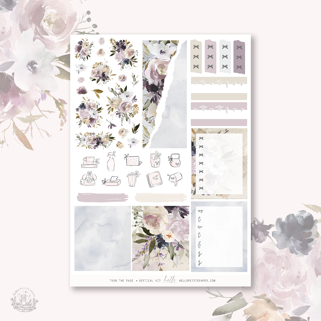 Printable stickers - Turn the page sticker kit