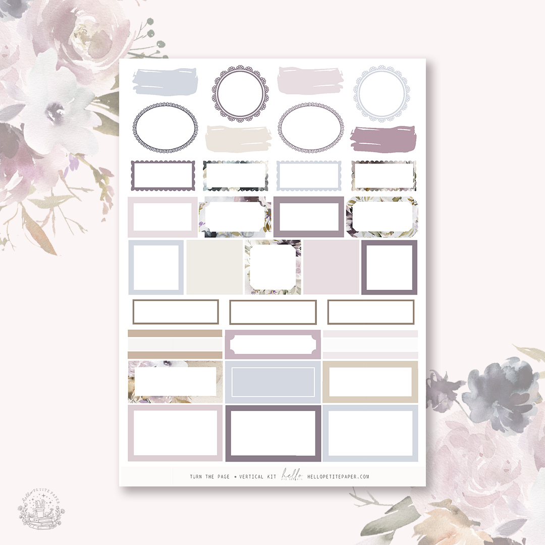 Turn the page - planner sticker kit (4 sheets or a la carte)