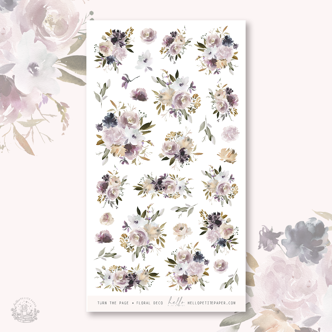 Printable stickers- Turn the page deco stickers (3 designs)