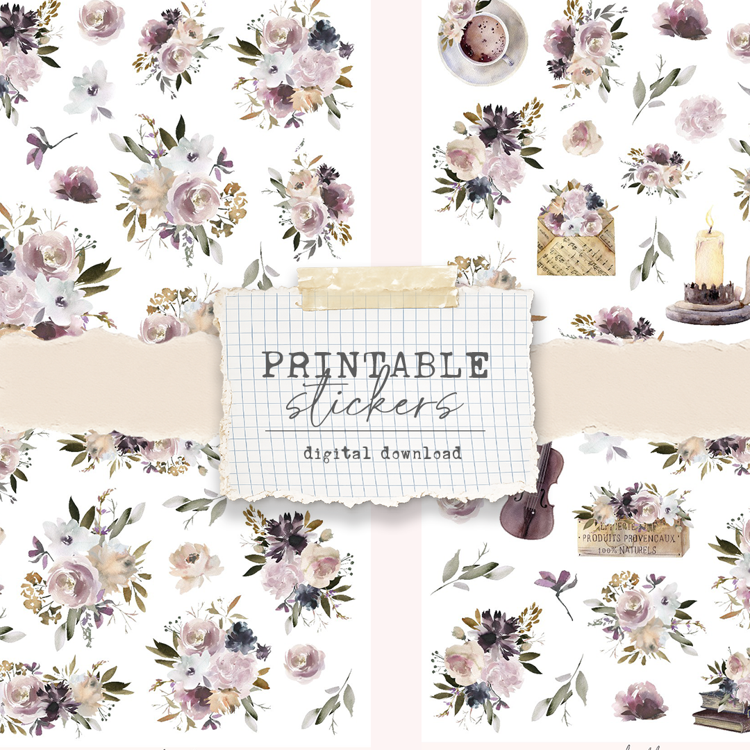 Printable stickers- Turn the page deco stickers (3 designs)