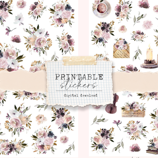 Printable stickers- Turn the page deco stickers (3 designs)