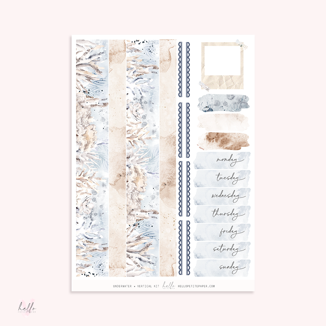 Printable stickers - Underwater sticker kit