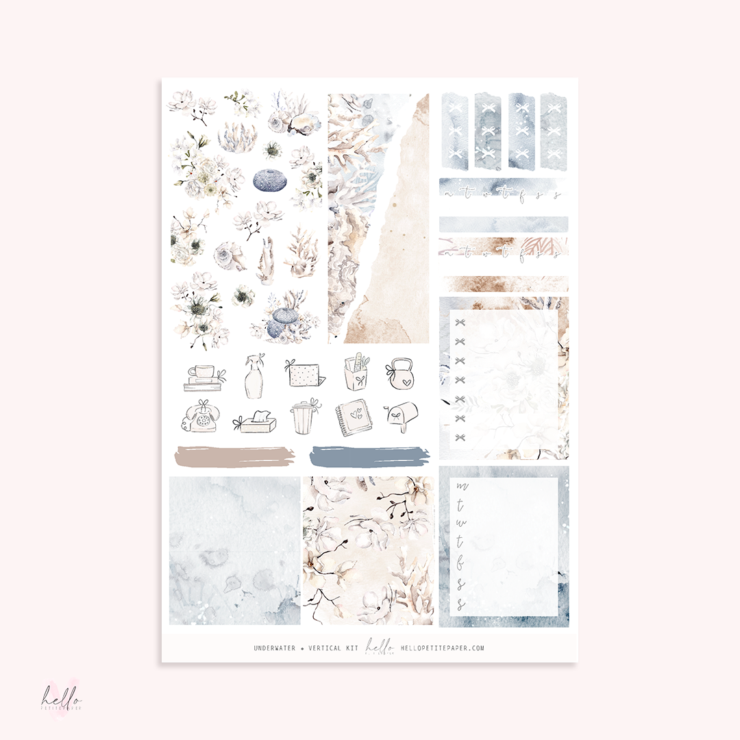 Printable stickers - Underwater sticker kit