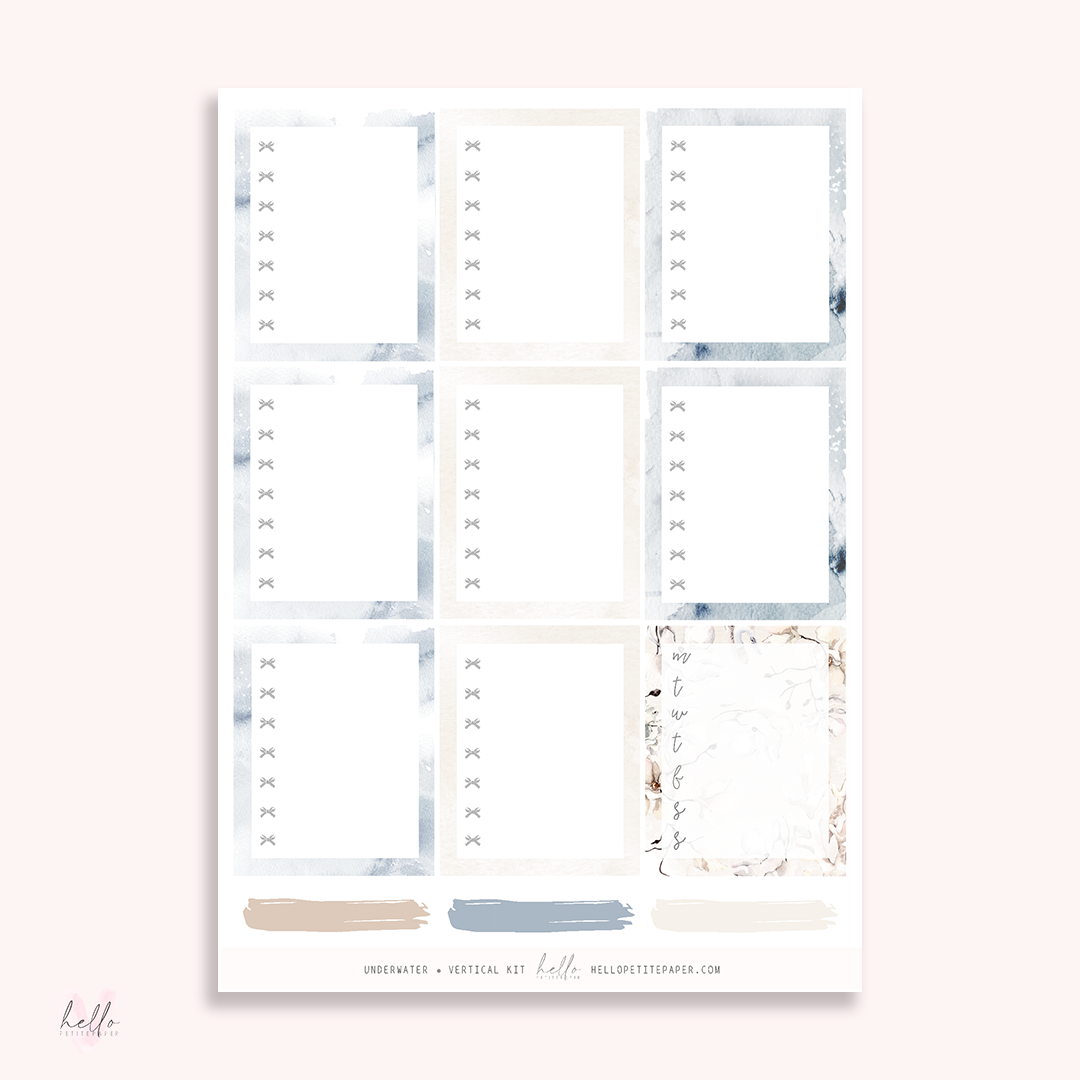 Underwater  - FOILED KIT - premium matte paper sticker kit
