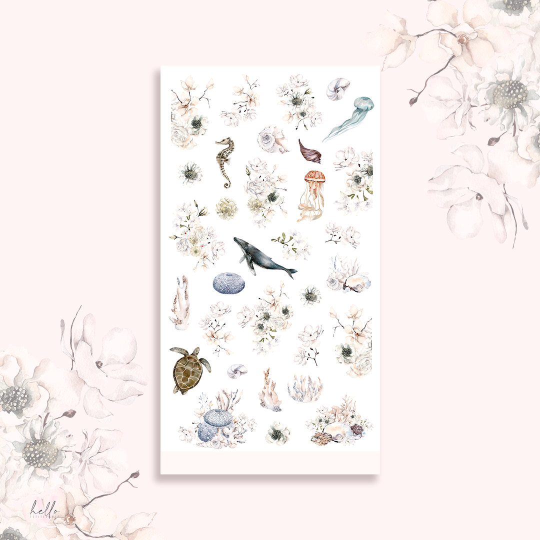 Printable stickers - Underwater deco stickers (2 designs)