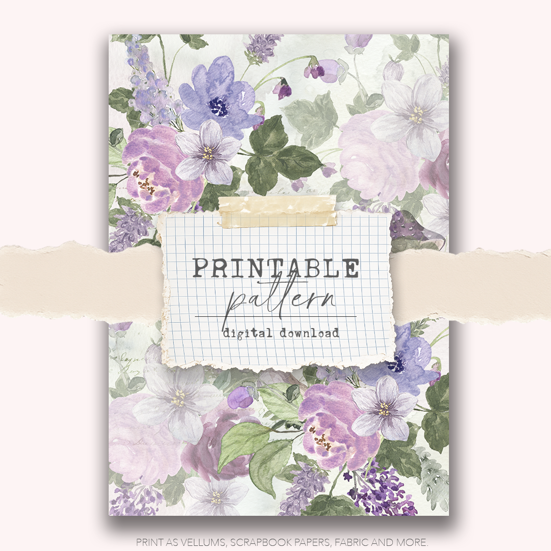 Digital Download - Printable Paper/Vellum (Fairy garden)