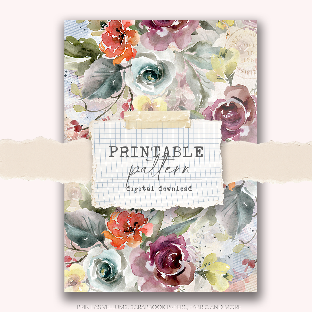 Digital Download - Printable Paper/Vellum (Bunny Cafe)