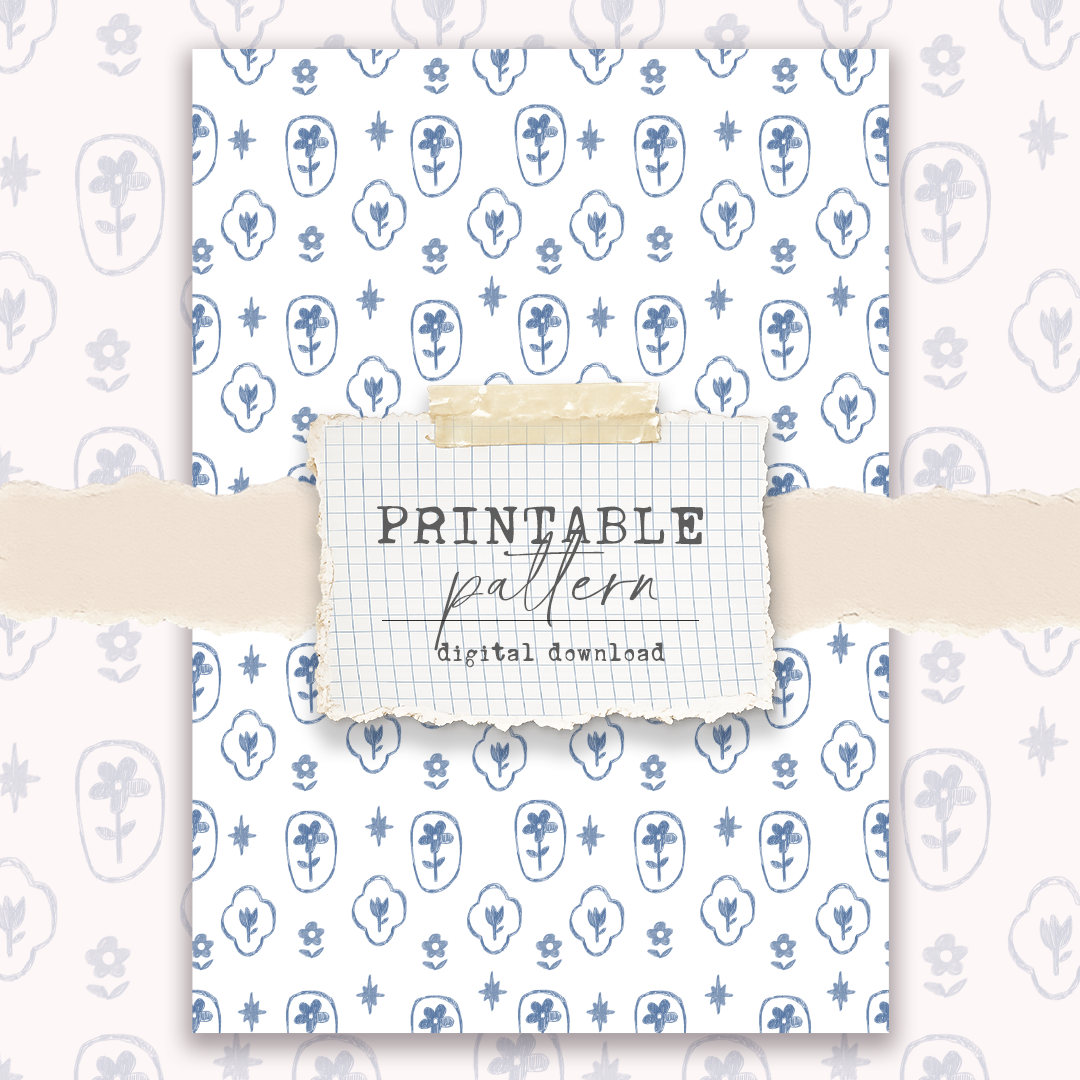 Digital Download - Printable Paper/Vellum (Framed florals)