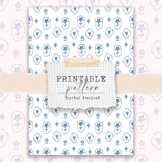 Digital Download - Printable Paper/Vellum (Framed florals)