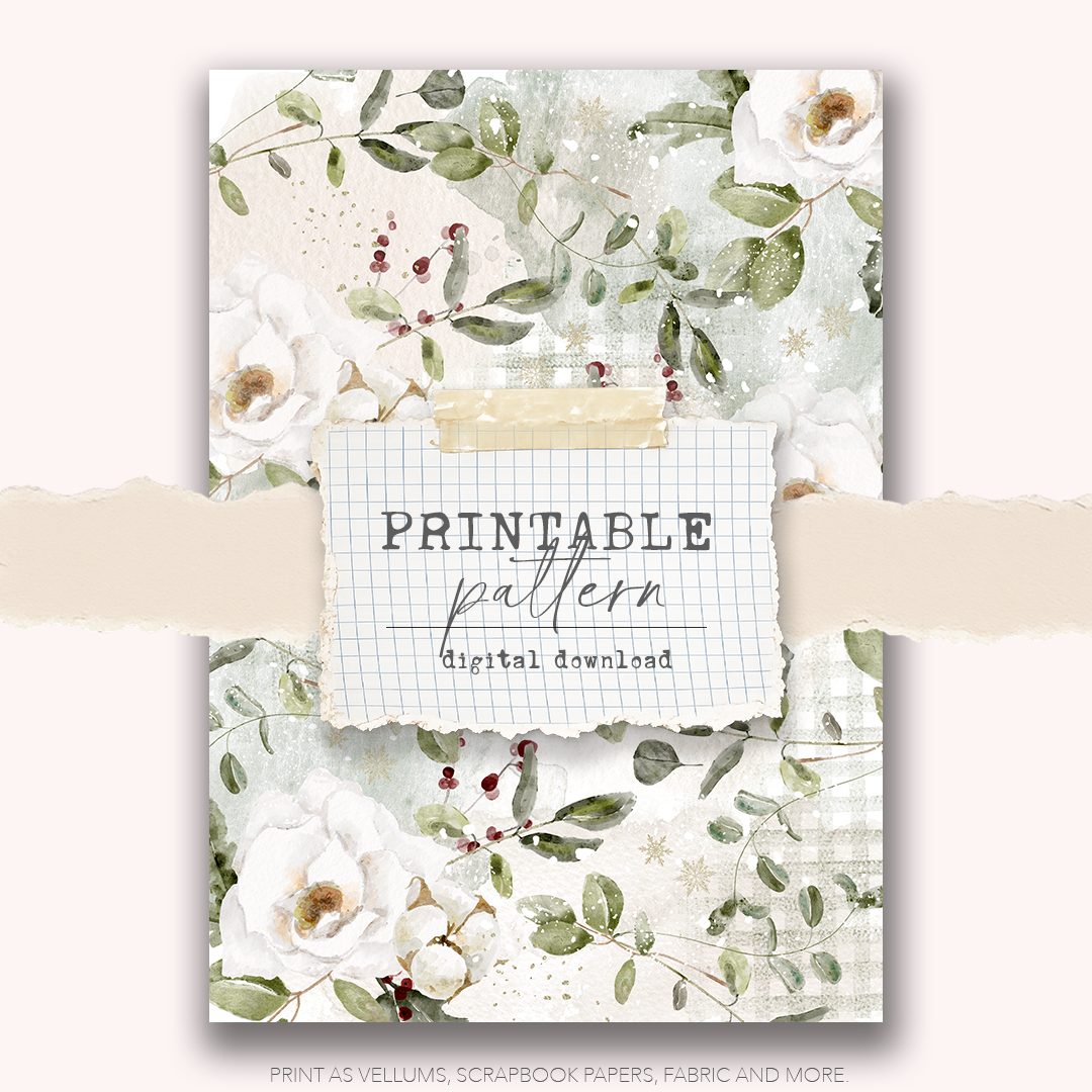 Digital Download - Printable Paper/Vellum (Merry and Bright)
