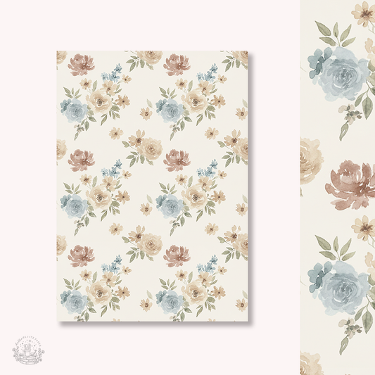Vellum Paper - Neutral flowers 4 (A4)