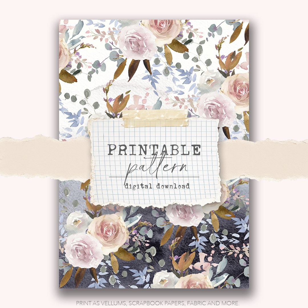 Digital Download - Printable Paper/Vellum (Rainy days)
