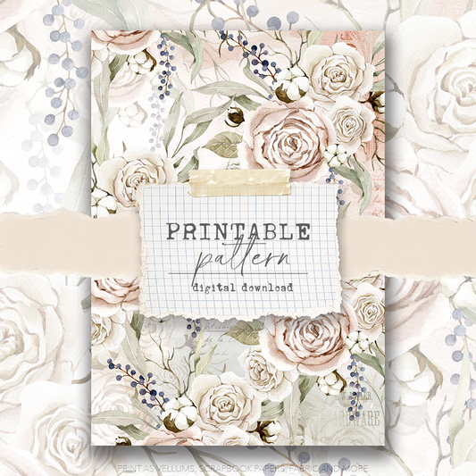 Digital Download - Printable Paper/Vellum (Rosy)