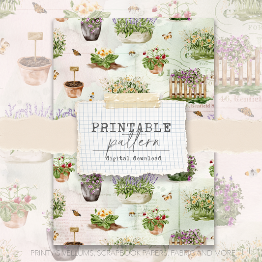 Digital productDigital Download - Printable Paper/Vellum (Wildwood Wonders 1)