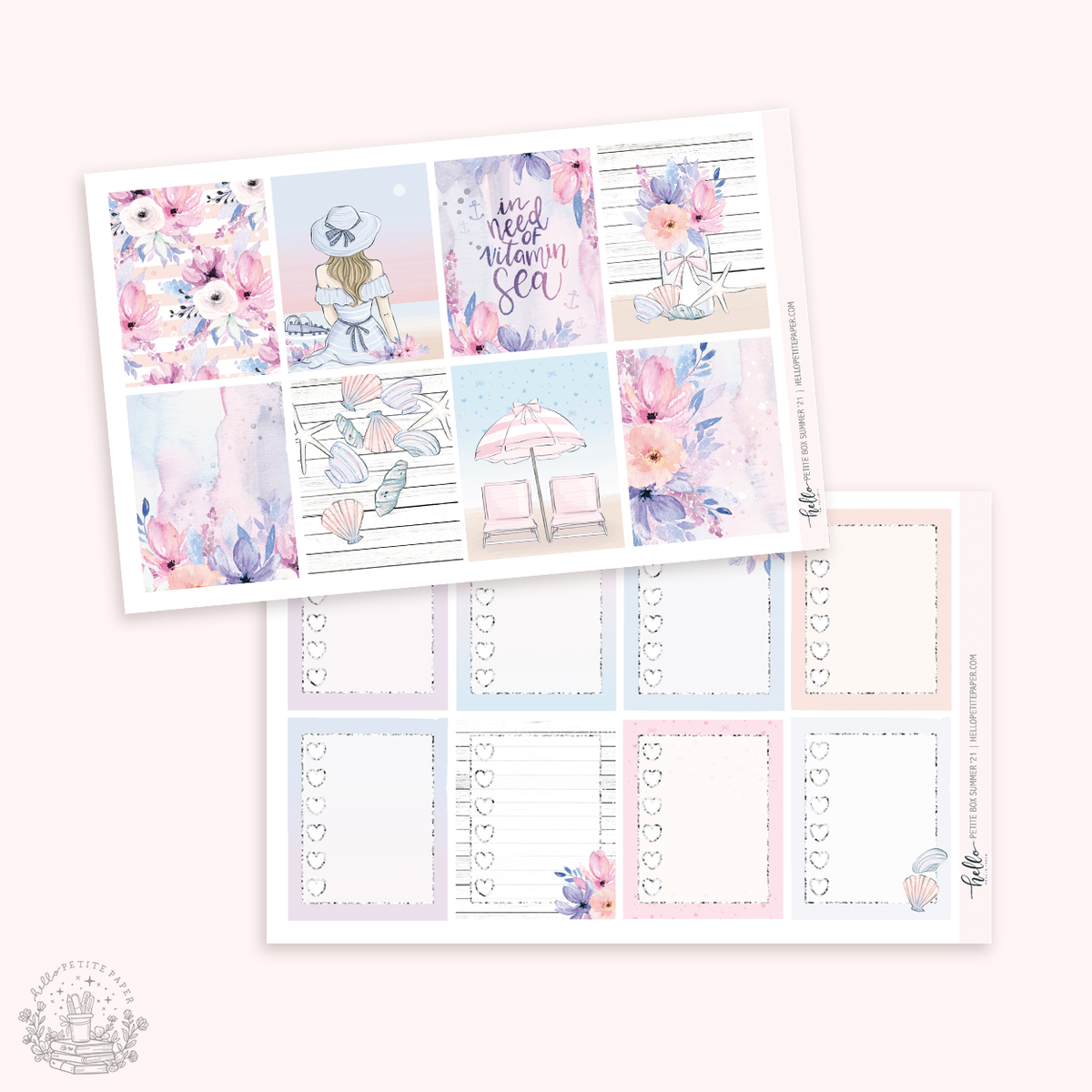 Printable sticker kit - Vitamin Sea  (4 sticker sheets)