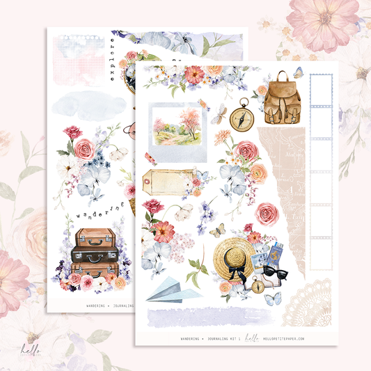 Wandering - Journaling Sticker Kit