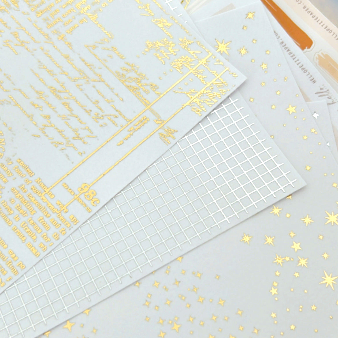 Washi paper - FOILED stars v1 | tearable washi sticker sheet