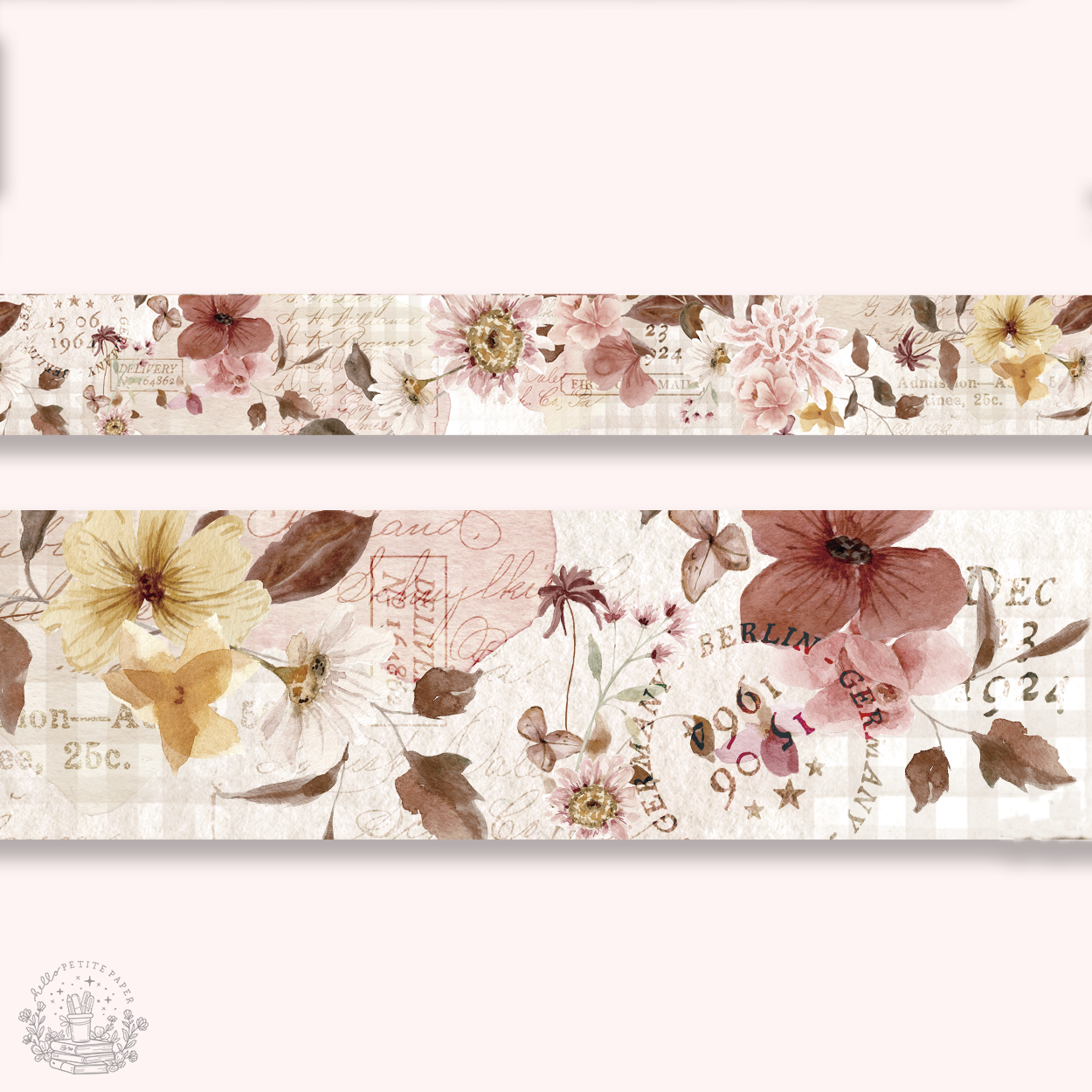 Soft Blooms 15mm washi tape