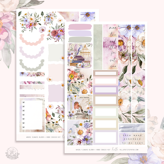 Where Flowers Bloom  -  Hobonichi Cousin Sticker Kit