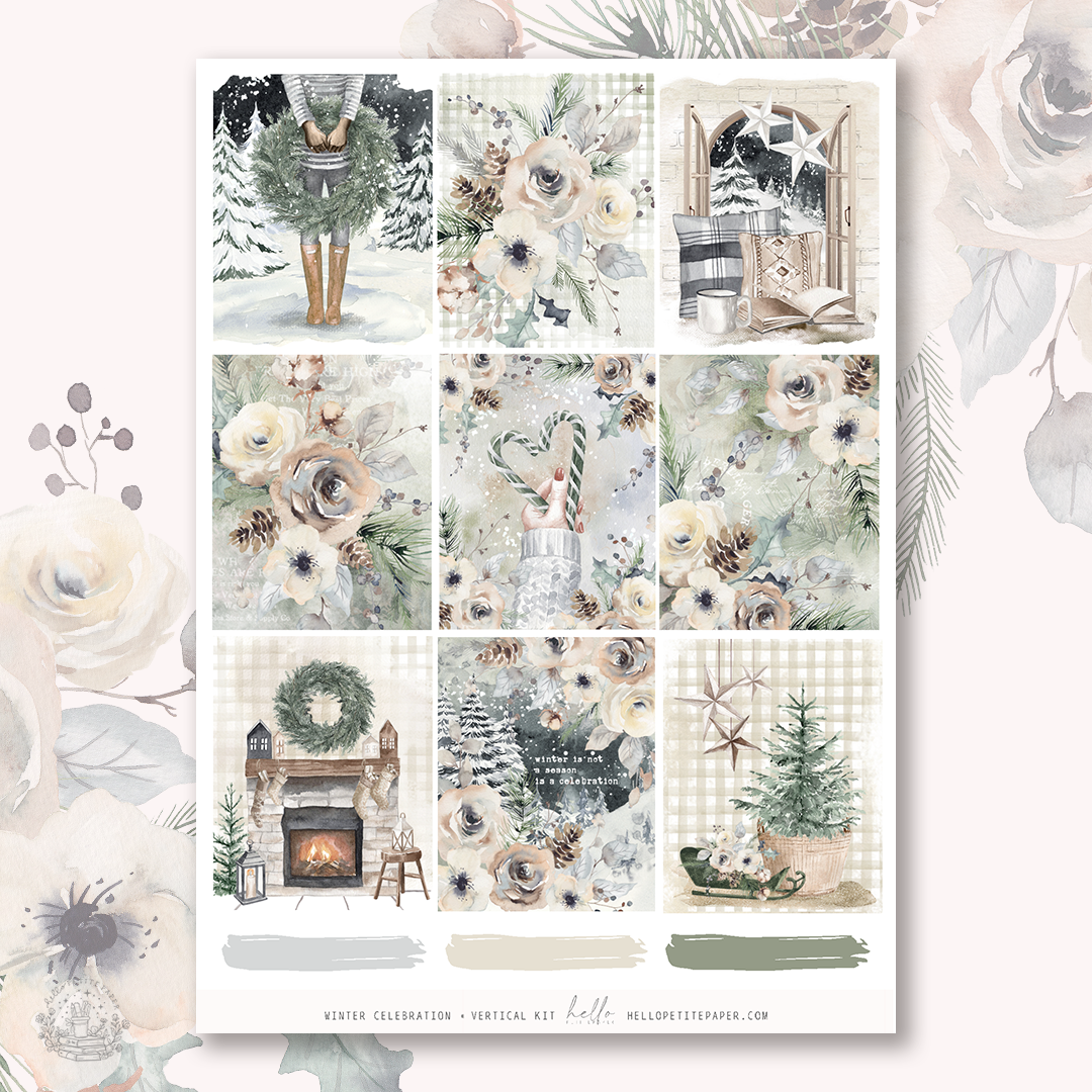 Winter Celebration  - planner sticker kit (4 sheets or a la carte)