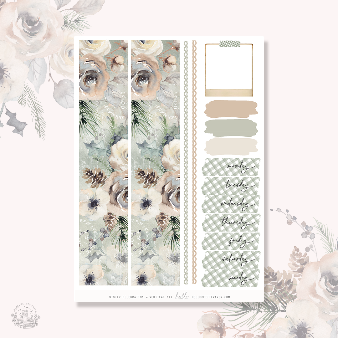 Winter Celebration  - planner sticker kit (4 sheets or a la carte)