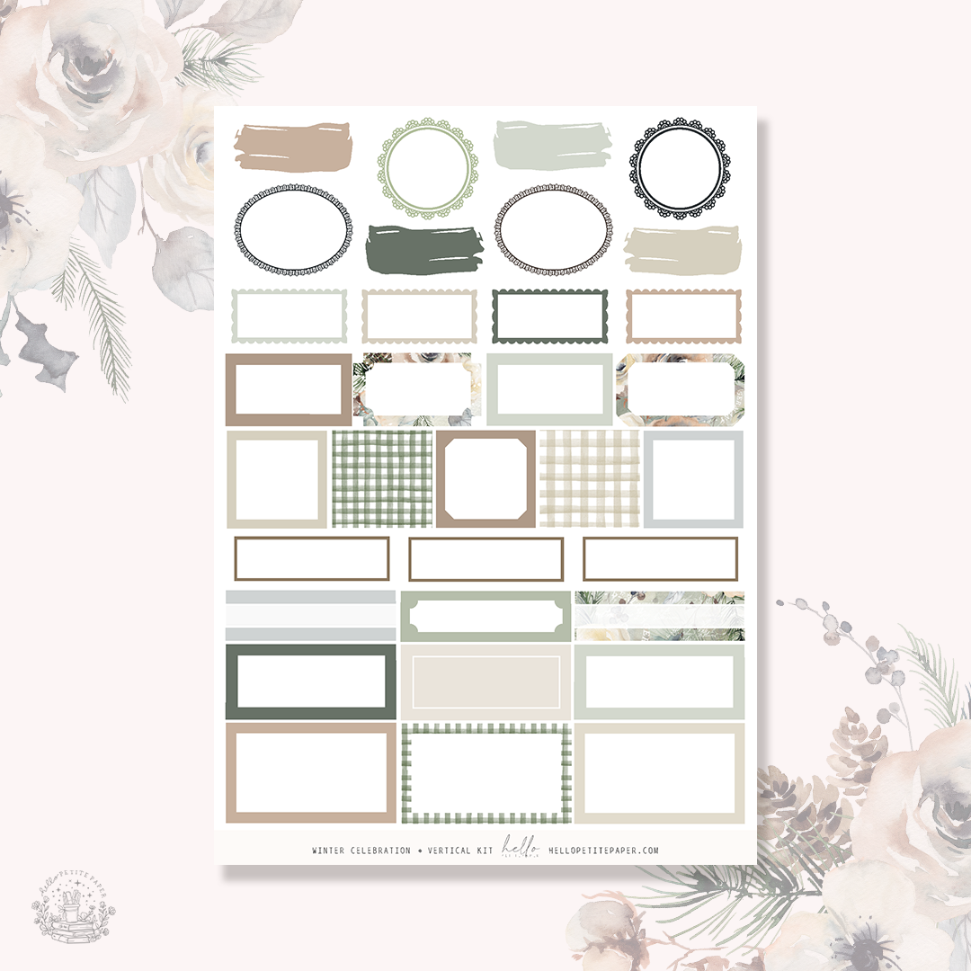 Winter Celebration  - planner sticker kit (4 sheets or a la carte)
