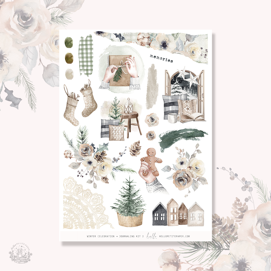 Winter Celebration  - Journaling Sticker Kit