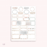 Winter Cottage - FOILED KIT - premium matte paper sticker kit